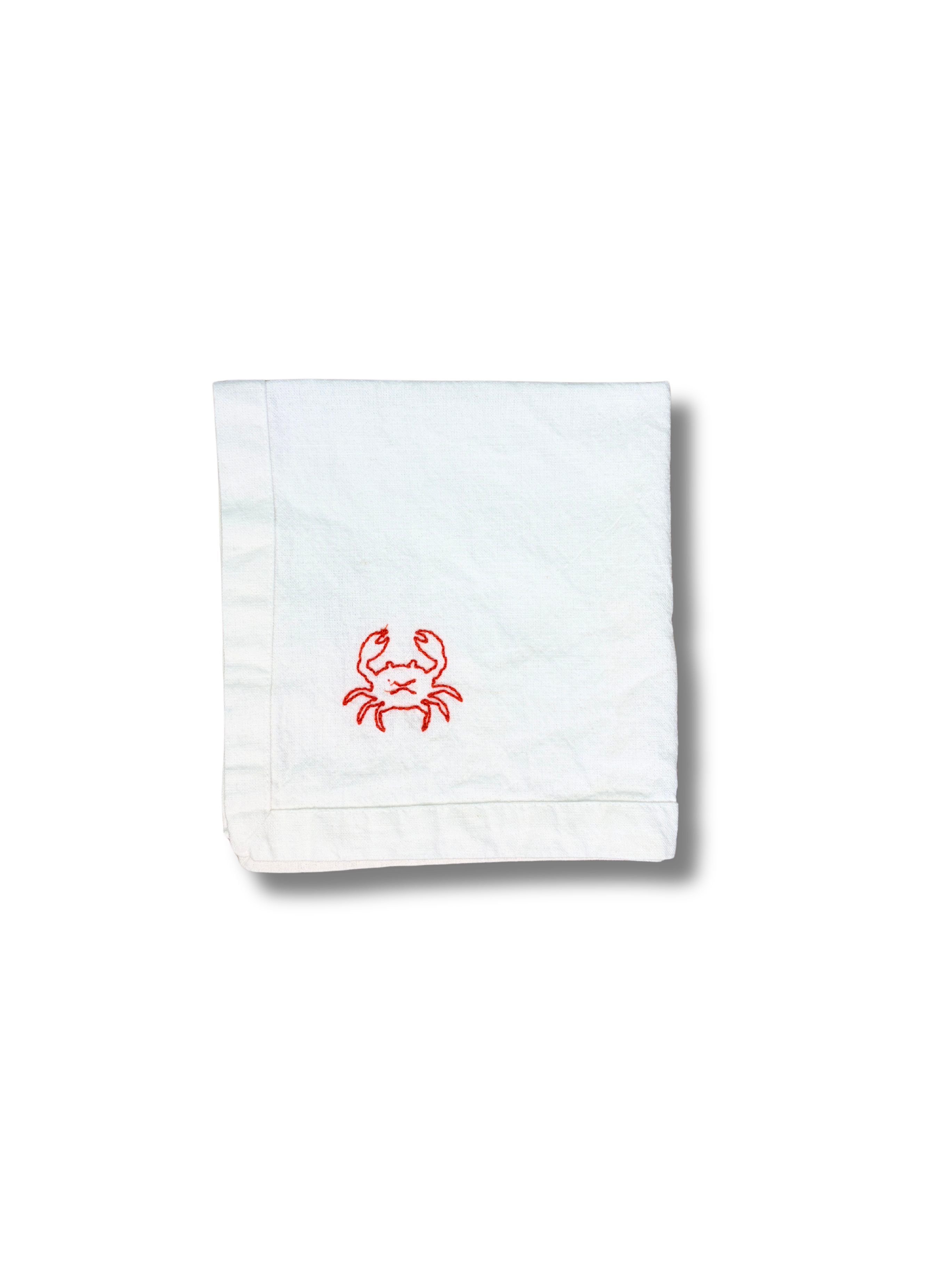 Crab Embroidered Napkins