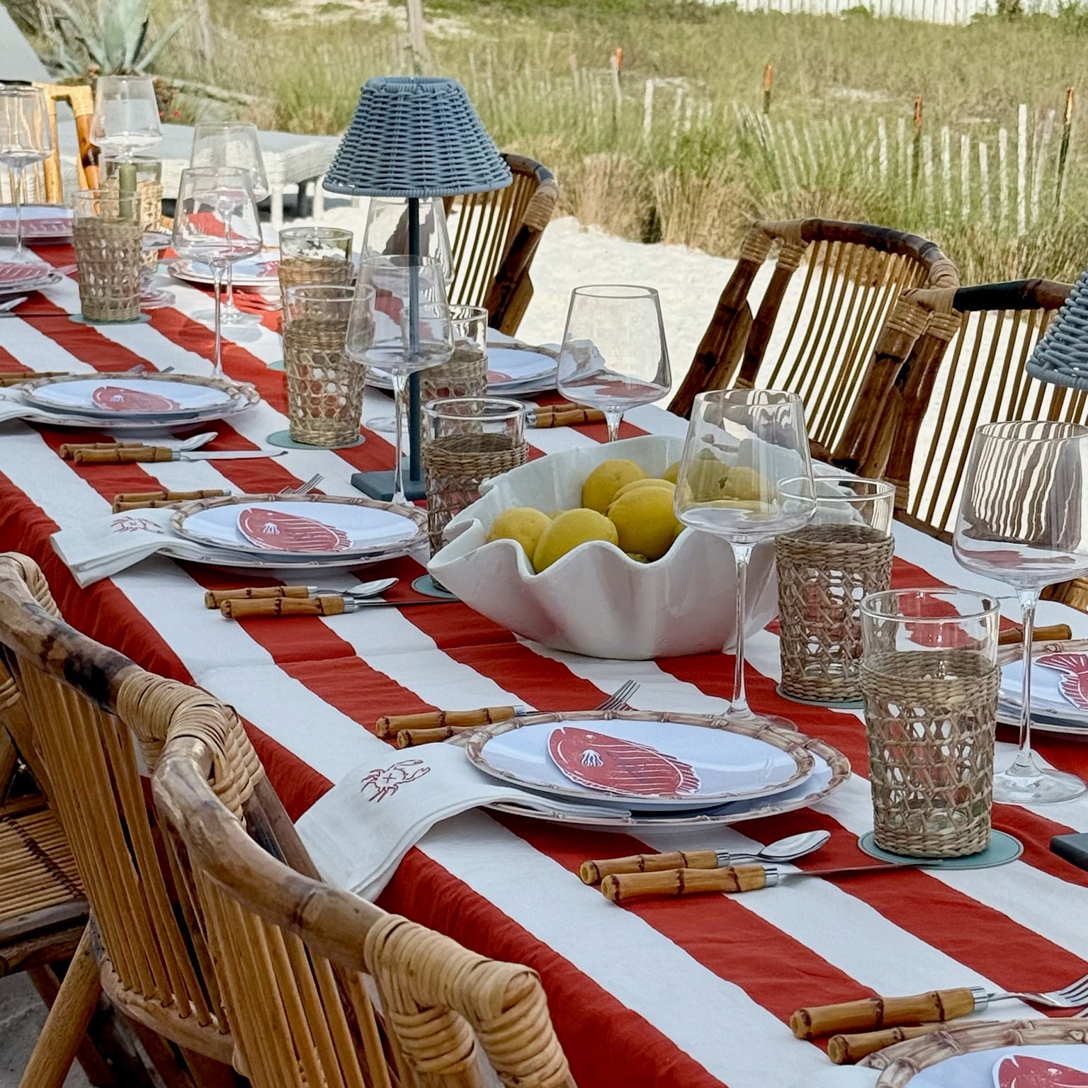 Crab Embroidered Napkins